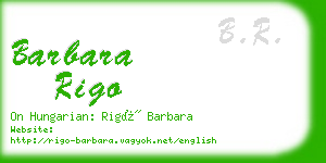 barbara rigo business card