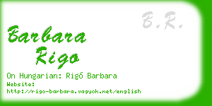 barbara rigo business card